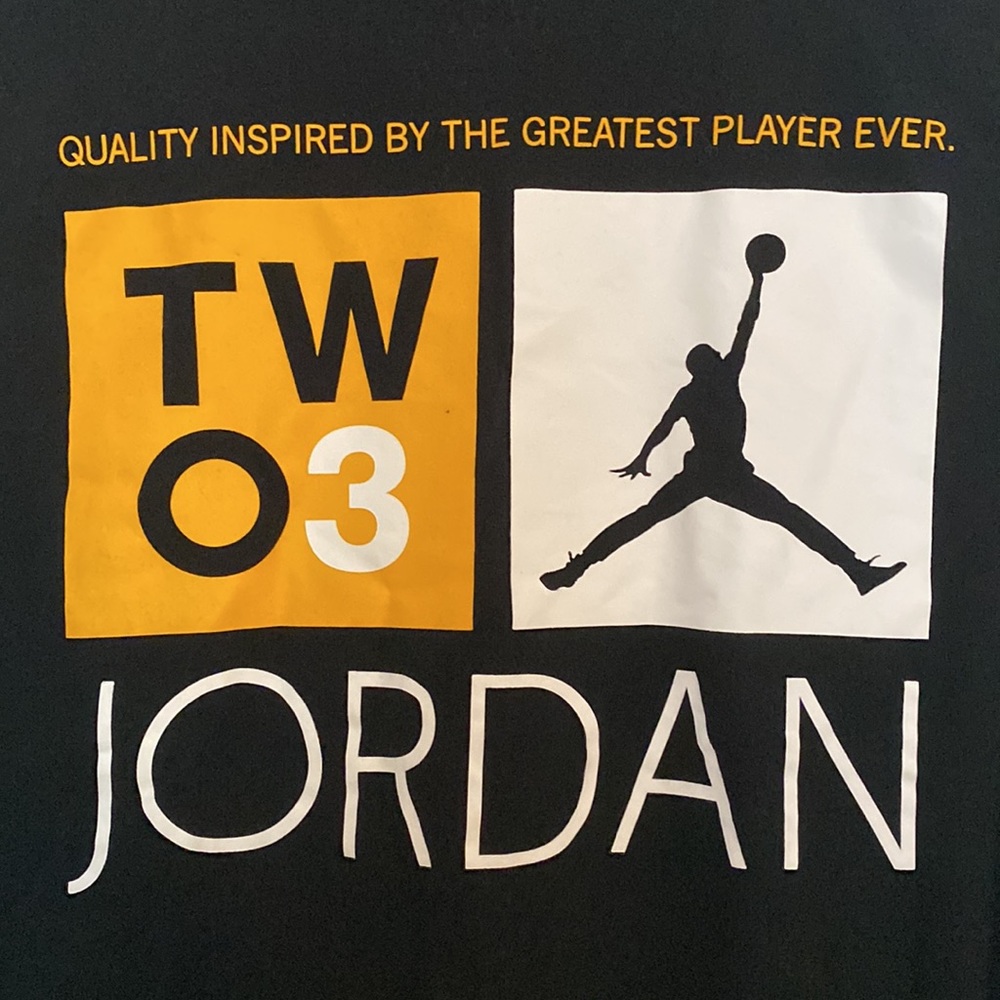 Nike Air Jordan Shirt Mens Black TWO3 Sellout Graphic Inspired Flu Game - Picture 2 of 8